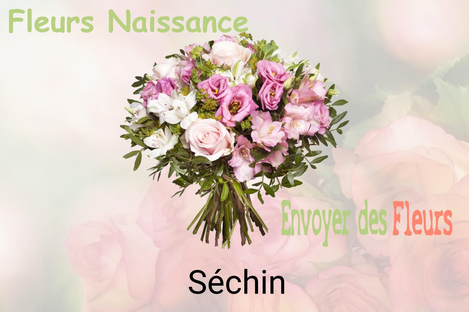 Bouquet de fleurs de naissance livré à Séchin